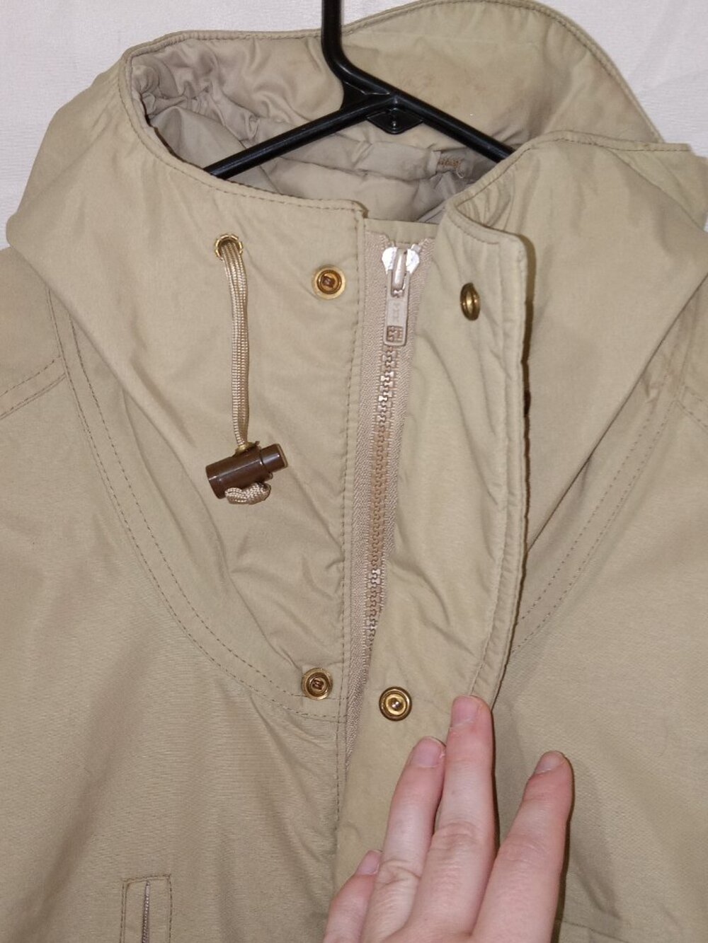 Vintage Browning Gore-Tex Parka Jacket Mens M Made USA Hooded Hunting Tan - Picture 4 of 14